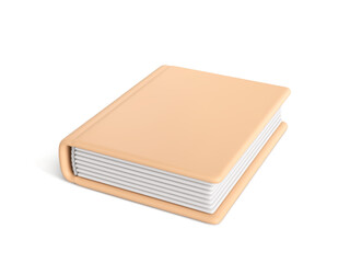 3D realistic book isolated on white background. 3d book icon. Vector illustration