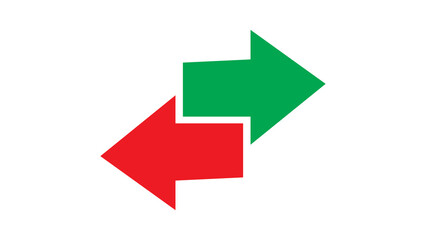 green and red arrow icon