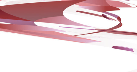 Modern abstract design, blending geometric shapes in various pink tones against a white background