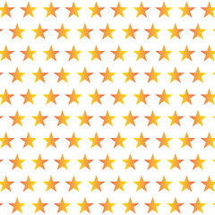 Golden seamless shiny glitter stars pattern  on a white background vector illustration. Gold sparkles ideal for holidays, New Year, Christmas, Birthday. Xmas Magic night, web,wallpaper, space print.