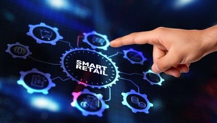 Smart retail management system. Omni channel concept