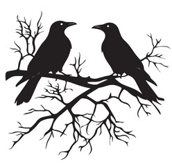 silhouettes of birds, bird, silhouette, animal, nature, illustration, vector, birds, crow, black, isolated, beak, bullfinch, branch, wildlife, white, wing, raven, feather, winter, cartoon, art, fly, 