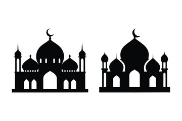 mosque Islamic element black silhouette