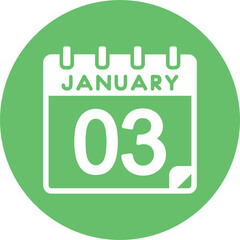 3 January Vector Icon Design