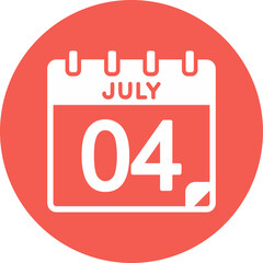 4 July Vector Icon Design