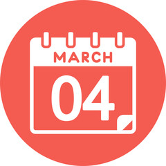 4 March Vector Icon Design