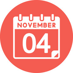 4 November Vector Icon Design