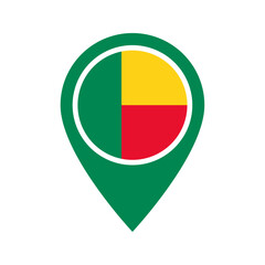 Benin flag location icon