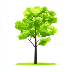 Obraz premium Isolated Ebony Tree with Dark Bark