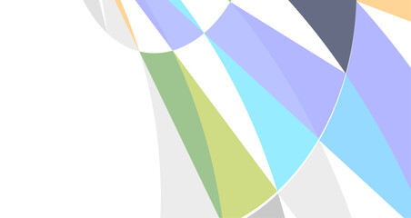 Dynamic composition of colorful triangles and abstract shapes arranged in an artistic design