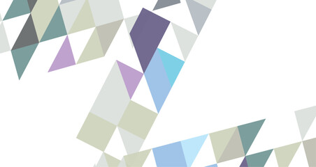Fototapeta premium Abstract arrangement of triangles in a soothing palette, creating a dynamic visual effect