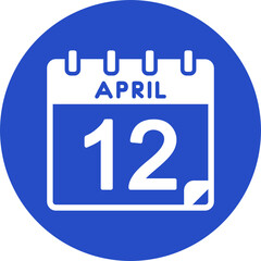 12 April Vector Icon Design