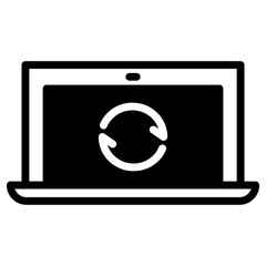 Laptop Refresh Simple Solid Icon