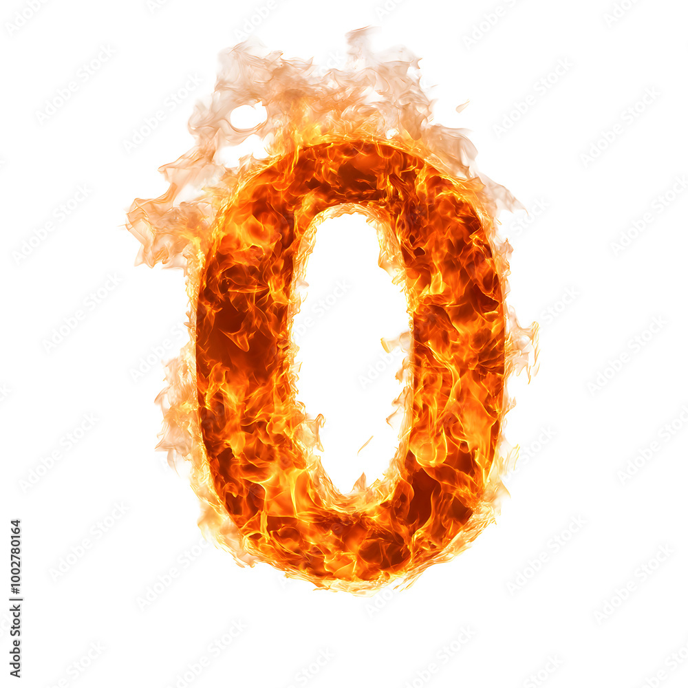 Aufkleber Fiery abstract digital of a powerful explosive flame with dramatic orange,red and yellow tones. Intense and explosive fiery energy with smoke and radiant glow. Fantasy and graphic design.