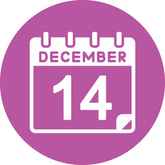 14 December Vector Icon Design