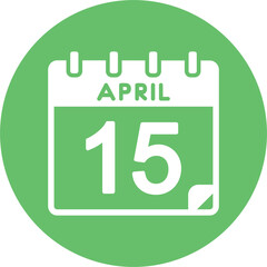 15 April Vector Icon Design