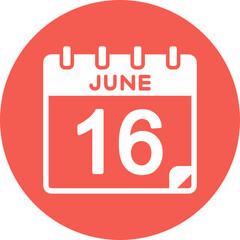 16 June Vector Icon Design