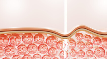 laser or serum vitamin through the skin layer for repair wrinkles and reduce up saggy skin of the skin cell. Skin repair Concept.	