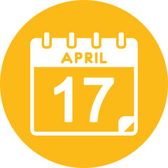 17 April Vector Icon Design