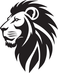 Lion head icon silhouette vector style