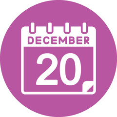 20 December Vector Icon Design