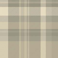 Thin textile texture vector, sofa seamless background check. Yard plaid tartan pattern fabric in pastel and light colors.