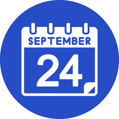 24 September Vector Icon Design