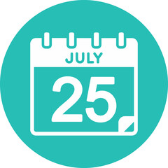 25 July Vector Icon Design