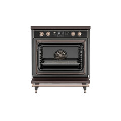 Obraz premium Modern Black and Copper Electric Oven with Open Door