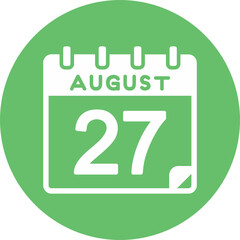 27 August Vector Icon Design