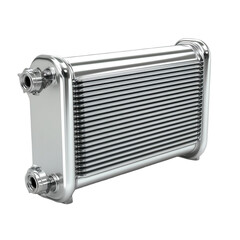 Isolated Car Intercooler Design on White Background