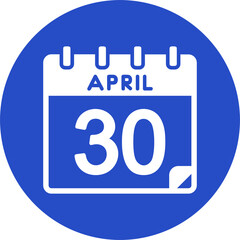 30 April Vector Icon Design