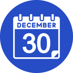 30 December Vector Icon Design