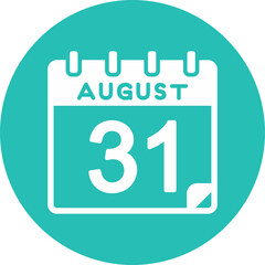 31 August Vector Icon Design