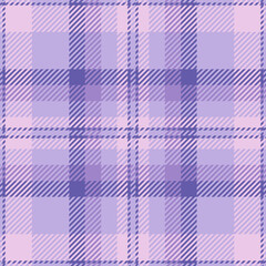 Short vector check fabric, difficult seamless plaid background. 30s tartan textile texture pattern in light and indigo colors.
