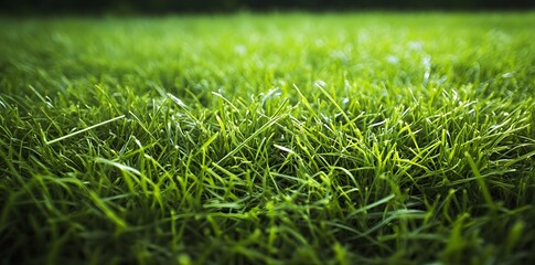 Fototapeta premium Close-up View of Lush Green Grass