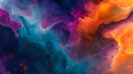 Fototapeta premium Celestial Spiral Nebula in Vibrant Colors