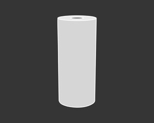 Fototapeta premium Textile roll vector icon. Paper tube illustration design for kitchen cleaning towel, carpet, scroll whatman, fabric.