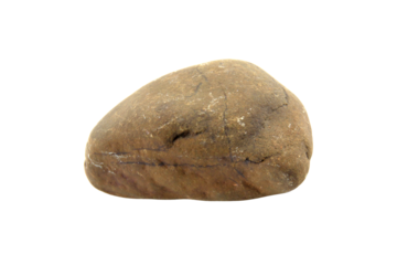 A single stone isolated on transparent background.