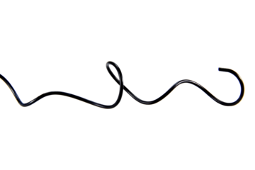 wire cable of usb and adapter isolated on transparent background.