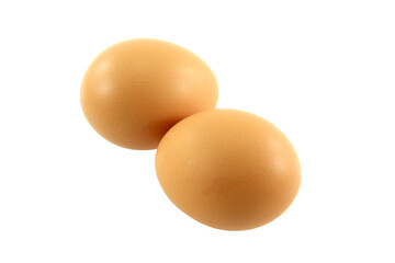 Fresh chicken eggs isolated on transparent background.