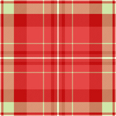 Full pattern plaid vector, linen seamless fabric background. Rosa texture tartan check textile in red and light colors.