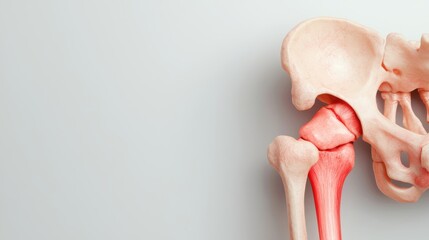 Fototapeta premium Human Skeleton Anatomy Close-up of Hip Joint