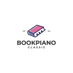 Creative Logo Design Featuring Book and Piano Concept