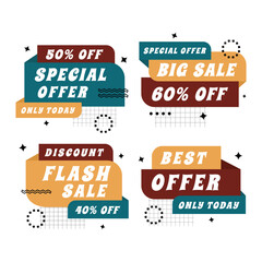 Set of sale banner