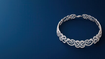 Classic diamond bracelet with a vintage-inspired lace design, intricate and sophisticated, bracelet, diamond, lace, vintage
