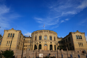 Obraz premium View of the Parliament in Oslo