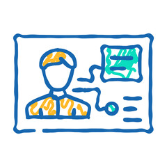 client analysis kyc doodle icon sketch vector. client analysis kyc sign. isolated symbol illustration