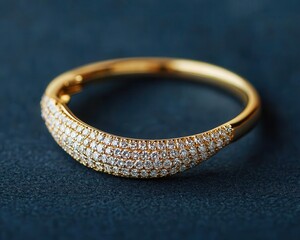 Diamond bracelet with a crescent moon design, representing celestial elegance, bracelet, diamond, crescent moon, celestial