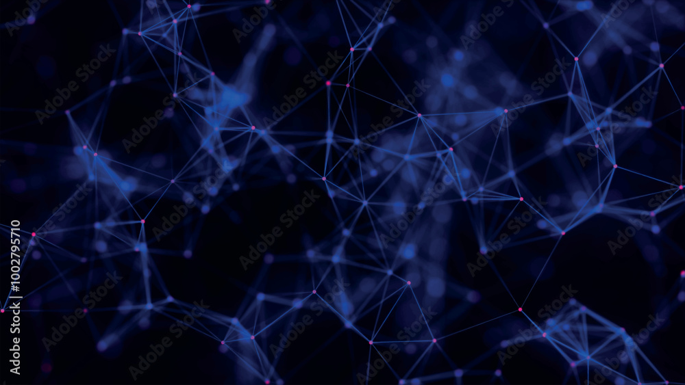 Poster abstract background with connecting dots and lines. network connection structure. plexus effect. 3d 